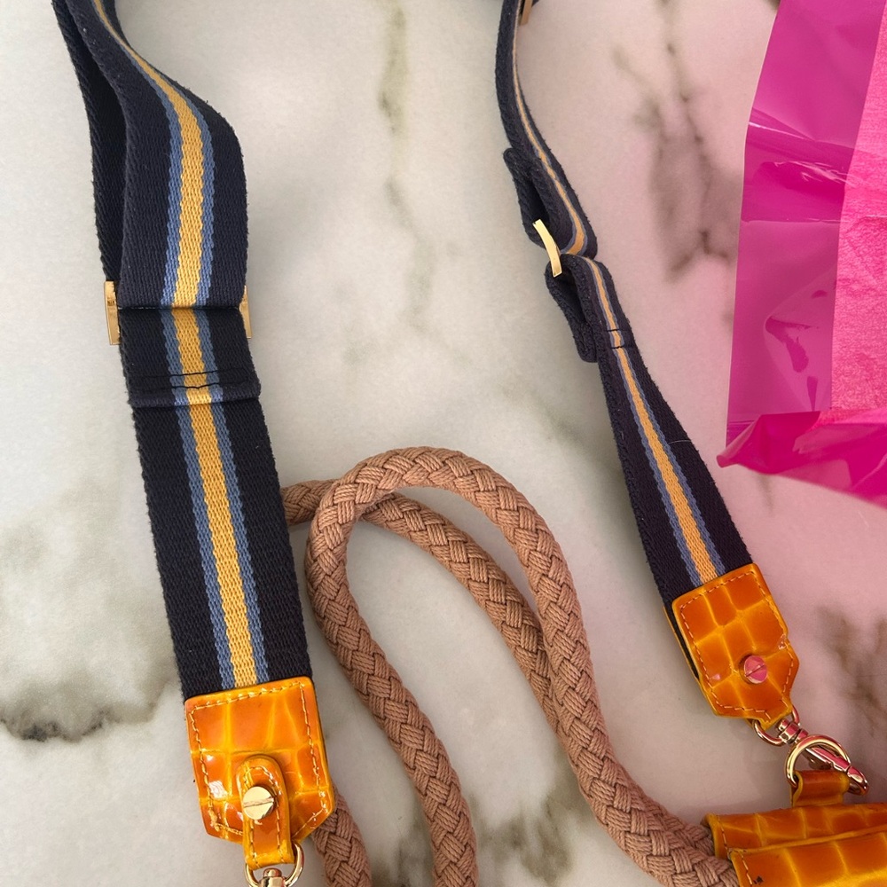 Tory Burch Limited Edition Orange- Tan Croc Embossed Crossbody Bag - Picture 7 of 11